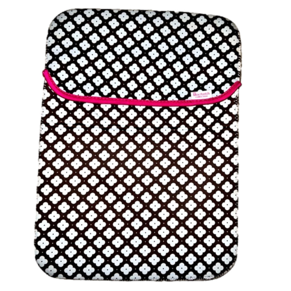 THE Macbeth Collection Reversible Print
 Neoprene Laptop case. Floral 1960s